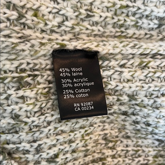 Saks Fifth Avenue Cream/Green Crewneck Sweater - Picture 7 of 7